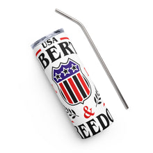 Load image into Gallery viewer, U.S.A. Liberty Freedom White Tumbler Cup