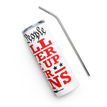 Load image into Gallery viewer, We Will NEVER Give Up Our Guns White Tumbler Cup