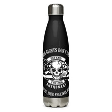 Load image into Gallery viewer, Our Rights are Greater Than Your Feelings Black Tumbler Bottle