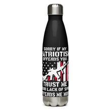 Load image into Gallery viewer, Patriotism Black Tumbler Bottle