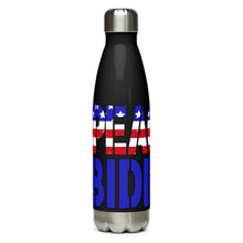 Load image into Gallery viewer, Red White and Blue Impeach Biden Black Tumbler Bottle