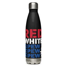 Load image into Gallery viewer, Red White and Pew Black Tumbler Bottle