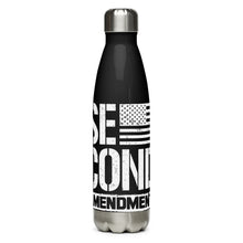 Load image into Gallery viewer, Second Amendment Flag Black Tumbler Bottle