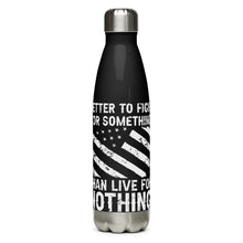 Load image into Gallery viewer, Stand for Something Black Tumbler Bottle