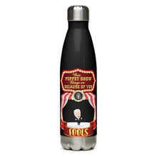 Load image into Gallery viewer, The Puppet Show Black Tumbler Bottle