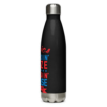 Load image into Gallery viewer, Merica Refusin to Lose Black Tumbler Bottle
