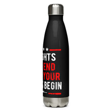 Load image into Gallery viewer, My Rights are Greater Than Your Feelings Black Tumbler Bottle