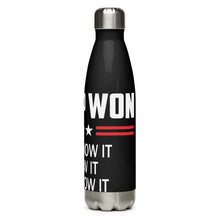 Load image into Gallery viewer, Trump Won Black Tumbler Bottle