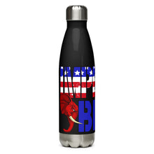 Load image into Gallery viewer, Red White and Blue Impeach Biden Black Tumbler Bottle