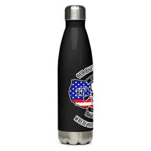 Load image into Gallery viewer, Red White and Blue Our Rights Don't End Black Tumbler Bottle