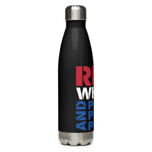 Load image into Gallery viewer, Red White and Pew Black Tumbler Bottle