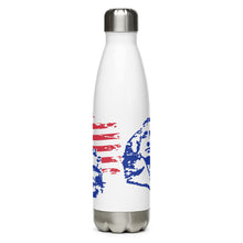 Load image into Gallery viewer, Red White and Blue Mount Rushmore with Flag White Tumbler Bottle