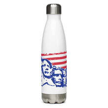 Load image into Gallery viewer, Red White and Blue Mount Rushmore with Flag White Tumbler Bottle