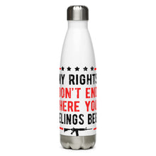 Load image into Gallery viewer, My Rights are Greater Than Your Feelings White Tumbler Bottle