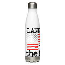 Load image into Gallery viewer, Land of The Free White Tumbler Bottle