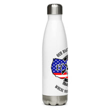 Load image into Gallery viewer, Red White and Blue Our Rights Don't End White Tumbler Bottle