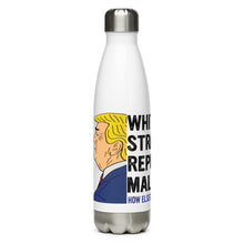 Load image into Gallery viewer, White, Straight, Republican, Male White Tumbler Bottle