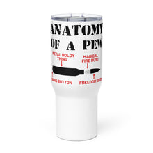 Load image into Gallery viewer, Anatomy of a Pew Tumbler with a handle