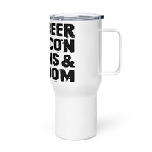 Load image into Gallery viewer, Beer Bacon Guns & Freedom Tumbler with a handle