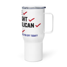 Load image into Gallery viewer, White, Straight, Republican, Male Tumbler with a handle