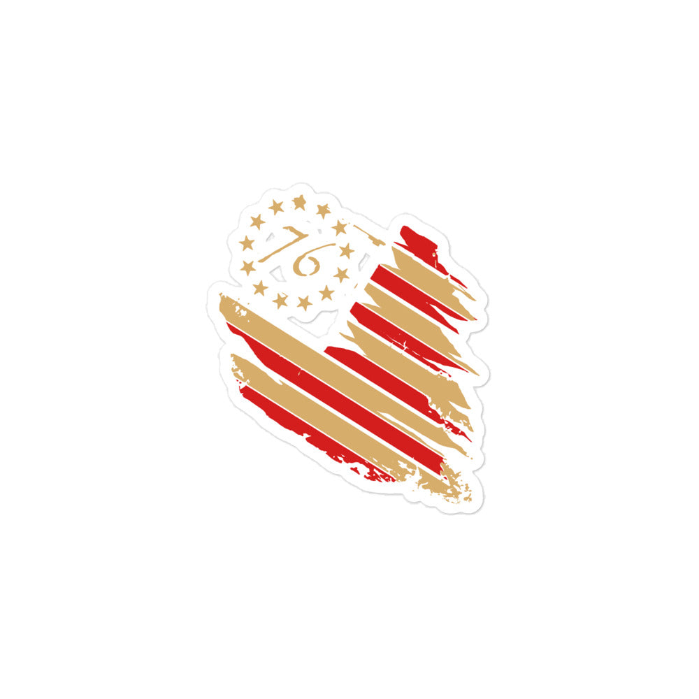 1776 Distressed Flag Sticker