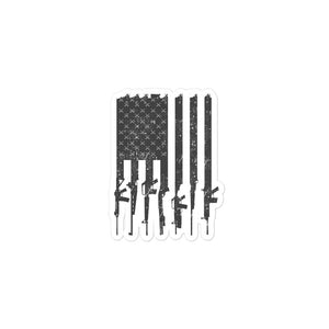 American Flag Rifles Sticker