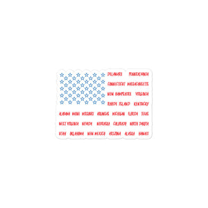 American Flag States Sticker