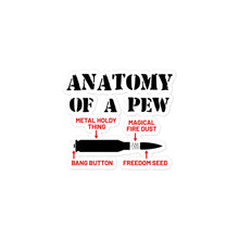 Load image into Gallery viewer, Anatomy of a Pew Sticker