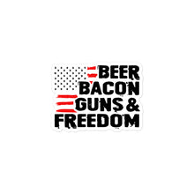 Load image into Gallery viewer, Beer Bacon Guns and Freedom Sticker