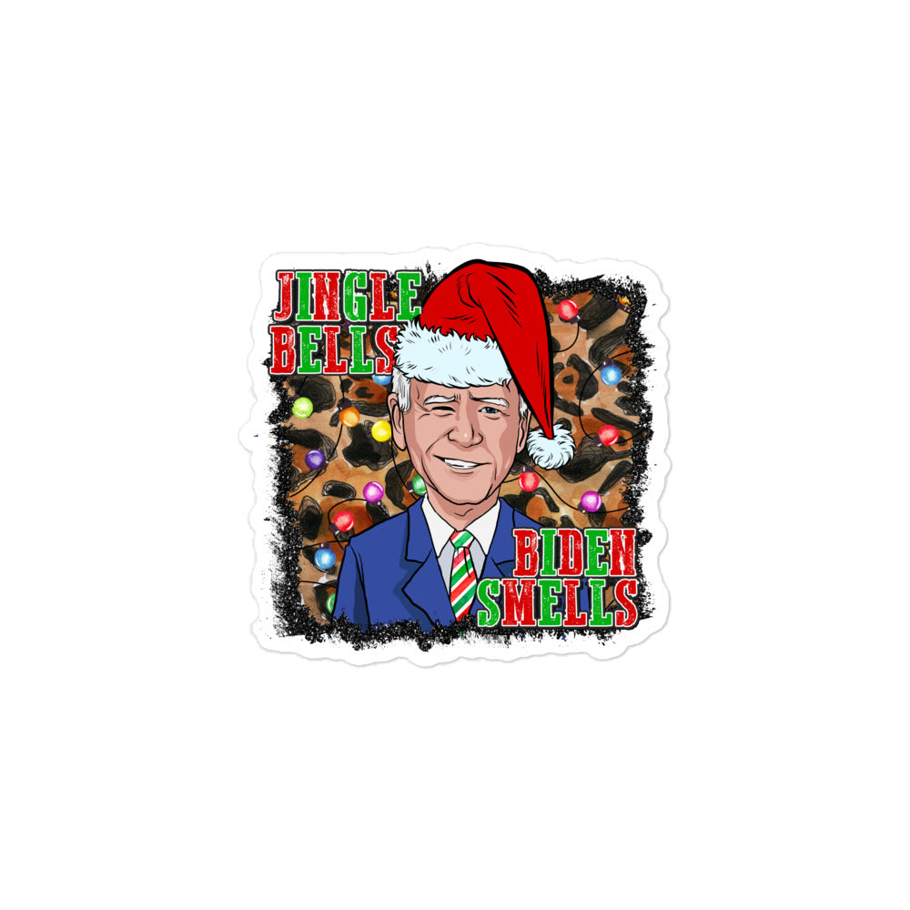 Jingle Bells Biden Smells Sticker