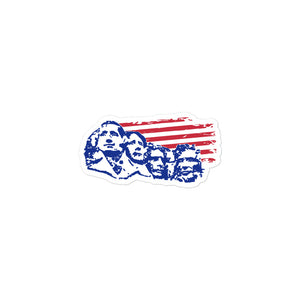 Mount Rushmore with Flag Sticker