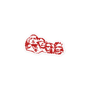 Mount Rushmore Red Sticker