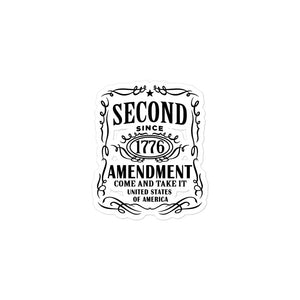 Second Amendment Whiskey Sticker