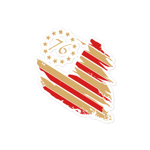 1776 Distressed Flag Sticker