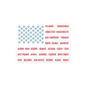 American Flag States Sticker