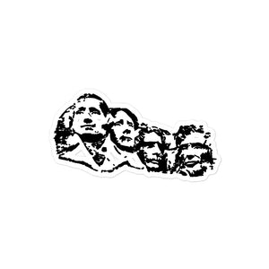 Mount Rushmore Black Sticker