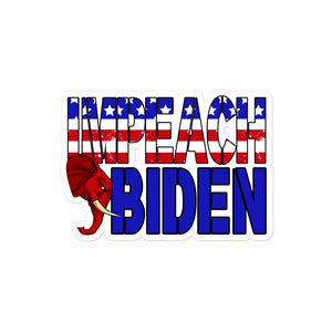 Red White and Blue Impeach Biden Sticker