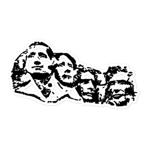 Mount Rushmore Black Sticker