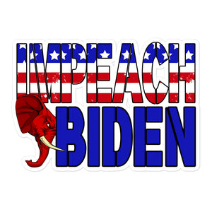 Red White and Blue Impeach Biden Sticker