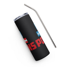 Load image into Gallery viewer, Red White &amp; Blue Defund Politicians Black Tumbler Cup