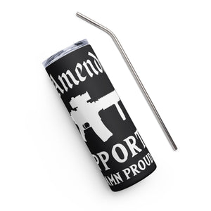 2nd Amendment Supporter Black Tumbler Cup