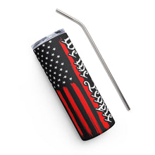 Load image into Gallery viewer, American Flag We The People Black Tumbler Cup