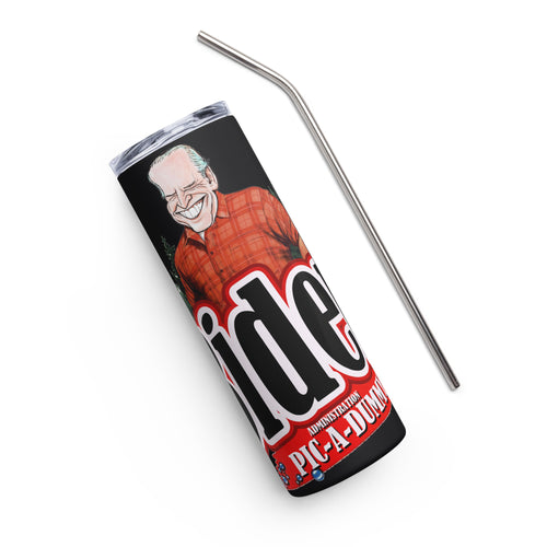 Biden Pic A Dummy Black Tumbler Cup