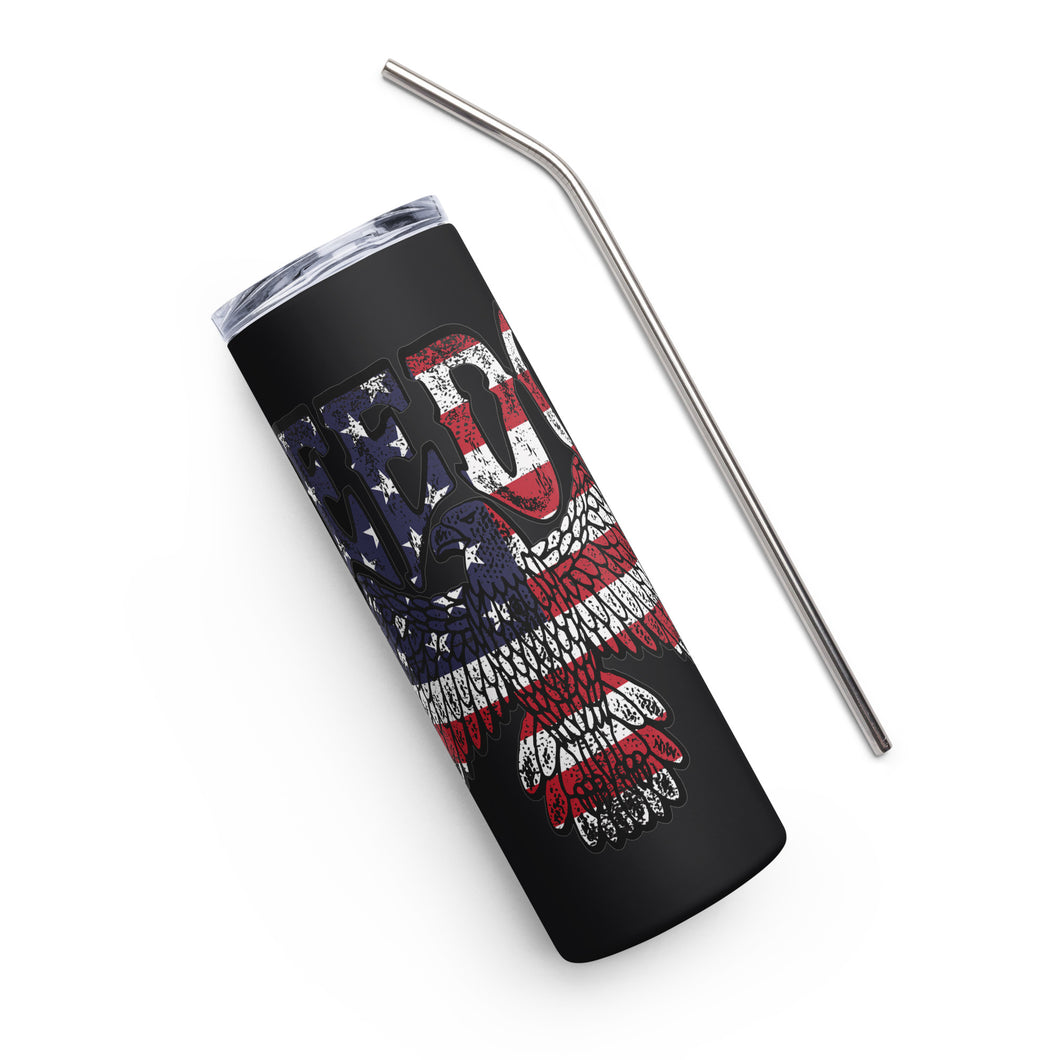 Freedom Eagle Black Tumbler Cup