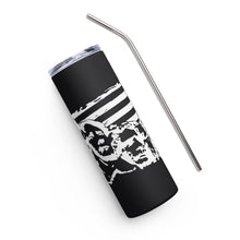 Load image into Gallery viewer, White Mount Rushmore with Flag Black Tumbler Cup