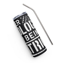 Load image into Gallery viewer, Never Apologize for Being a Patriot Black Tumbler Cup