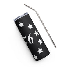 Load image into Gallery viewer, 1776 Stars Black Tumbler Cup