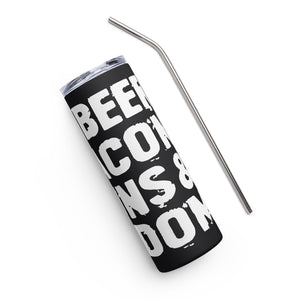 Beer Bacon Guns & Freedom Black Tumbler Cup