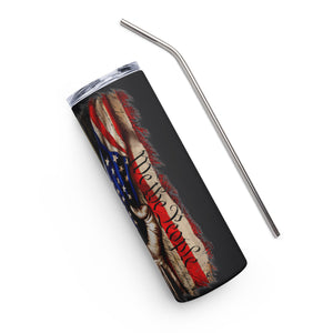 We The People 1776 Flag Black Tumbler Cup