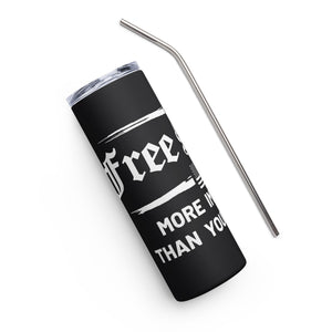 Free Speech Black Tumbler Cup